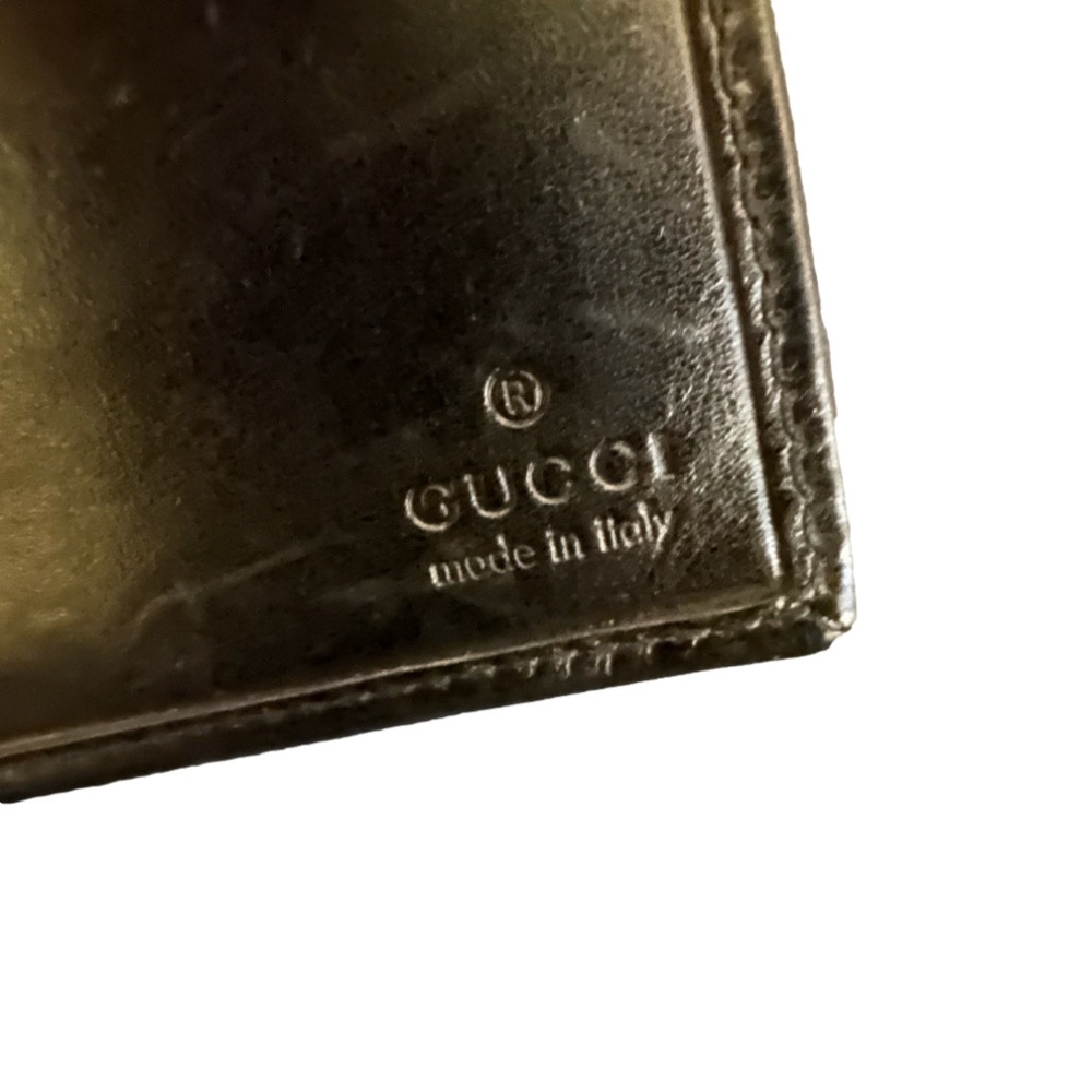 GUCCI Vintage Metal Logo Plate Wallet